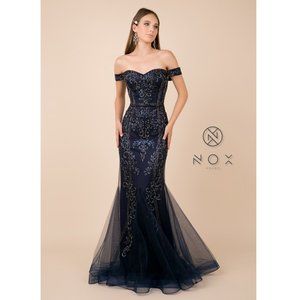 BEAUTIFUL DRESS-H294-NAVY BLUE